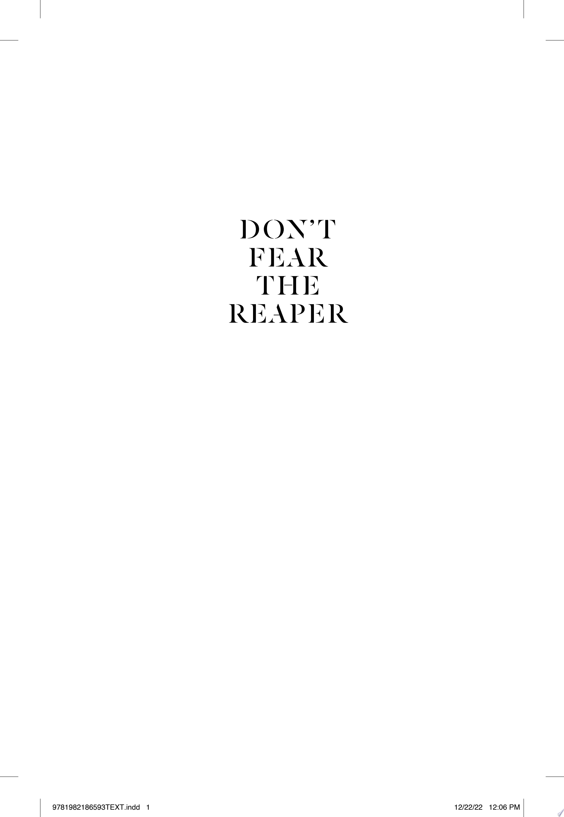 Image for "Don&#039;t Fear the Reaper"