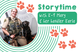 Storytime with K-9 Mary and her handler Karla